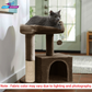 Condo Kitten Cat Tree - Plush Fur Fabric