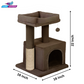 Condo Kitten Cat Tree - Plush Fur Fabric