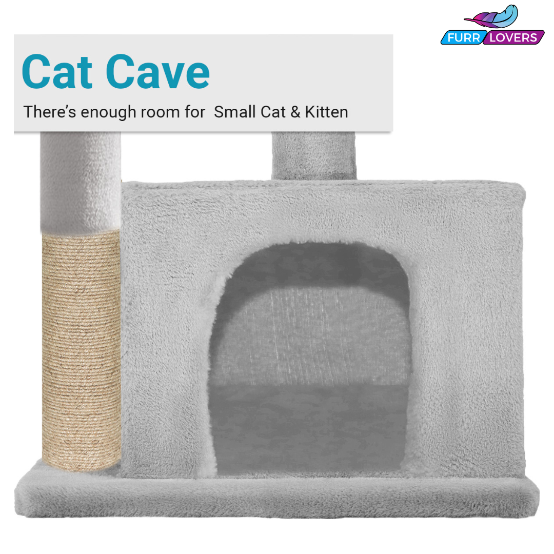 Condo Kitten Cat Tree - Plush Fur Fabric