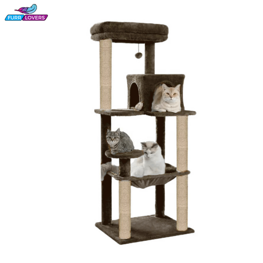 Condo Fur Fabric Activity Kitten Cat Tree