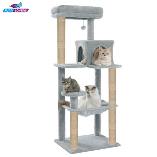 Condo Fur Fabric Activity Kitten Cat Tree