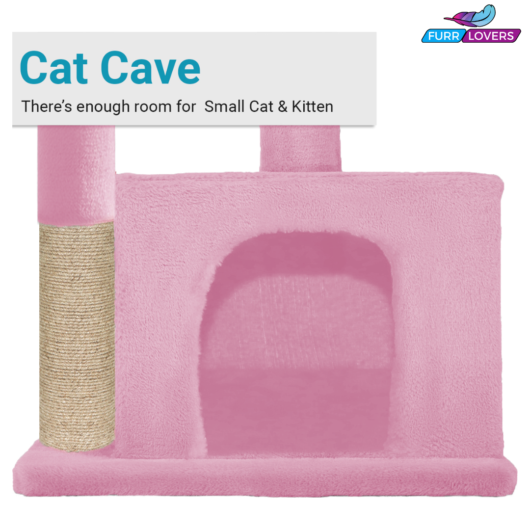 Condo Kitten Cat Tree - Plush Fur Fabric