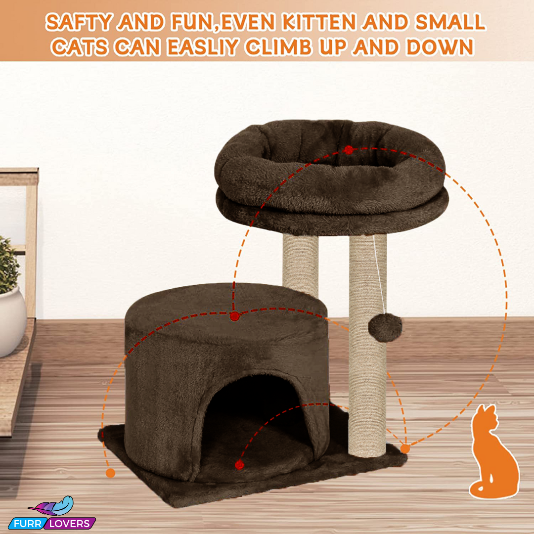 Kitten Cat Tree - Plush Fur Fabric