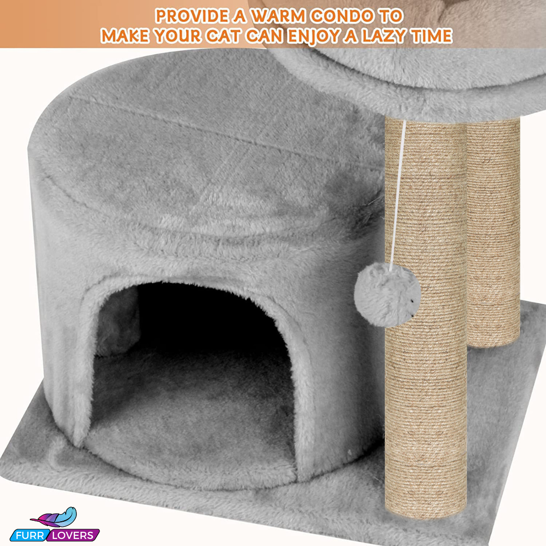 Kitten Cat Tree - Plush Fur Fabric